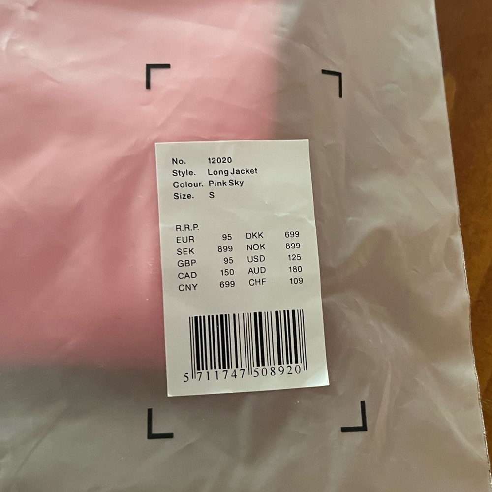 Rains Light Pink Hooded Long Coat - Picture 3 of 7